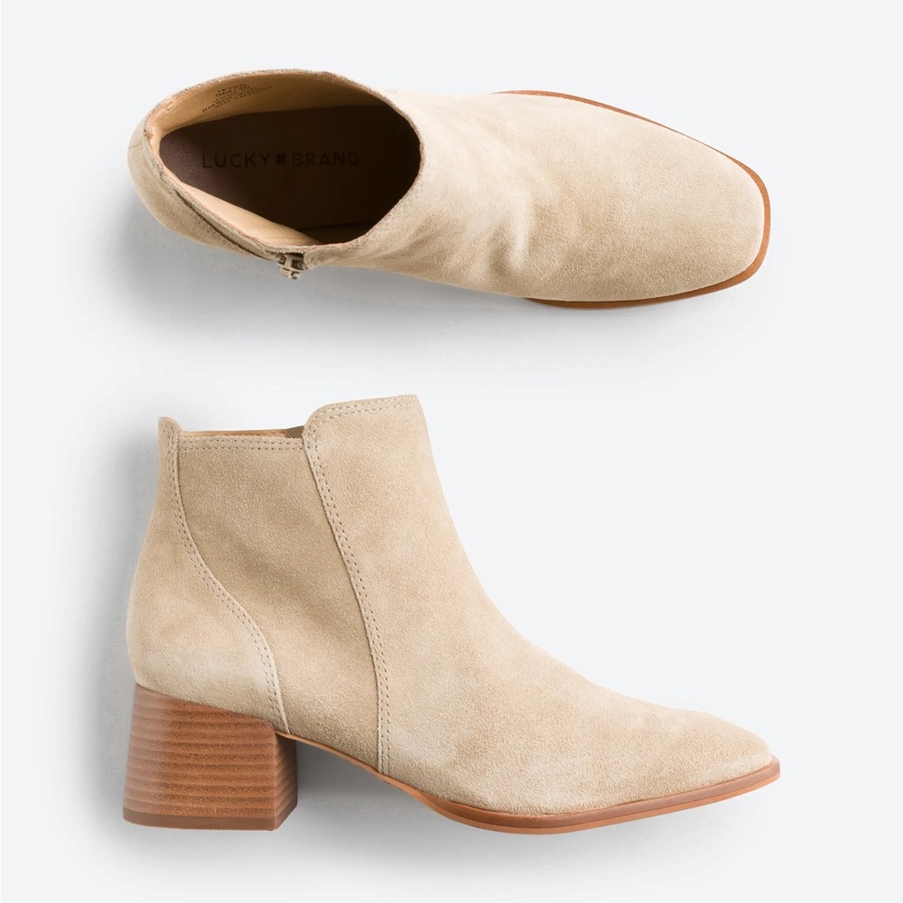 Lucky Brand - Lilye Waterproof Suede Bootie (8.5)